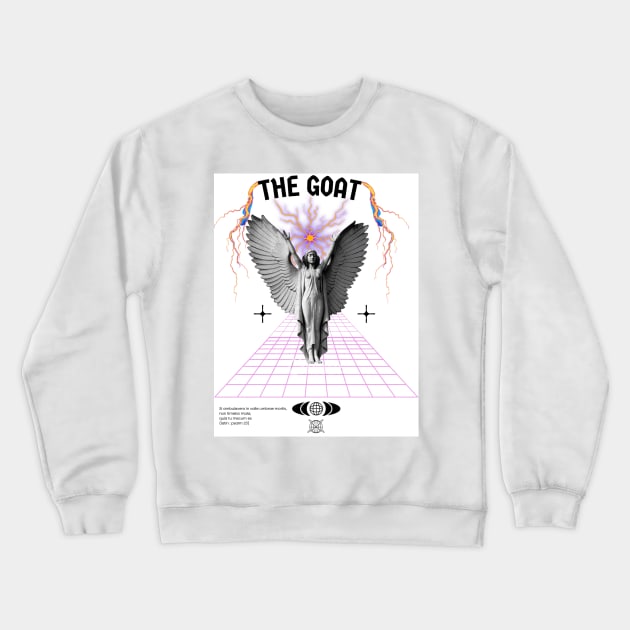 The Goats Angel Lightning Faith Statue Crewneck Sweatshirt by Artisan Design 